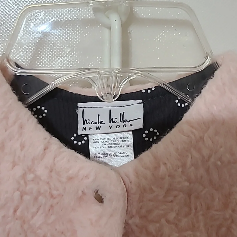 NICOLE MILLER Kids Pink Faux Fur Lined Vest - Size 3/6M‎